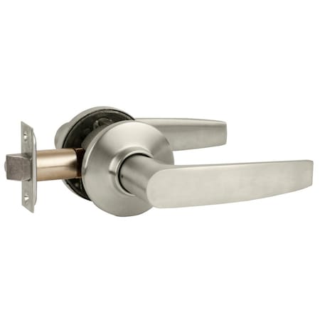 Schlage Grade 2 Tubular Lock, Passage/Closet Latch Function, Non-Keyed, Jupiter Lever, Satin Nickel Finish,  S10D JUP 619